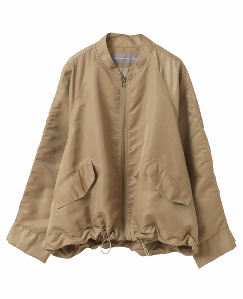 ナイロンドロストジップアップブルゾン 詳細画像 ベージュ 10