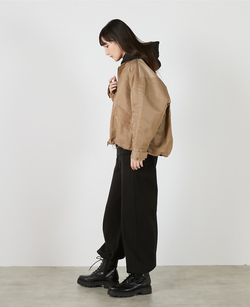 ナイロンドロストジップアップブルゾン 詳細画像 ベージュ 4
