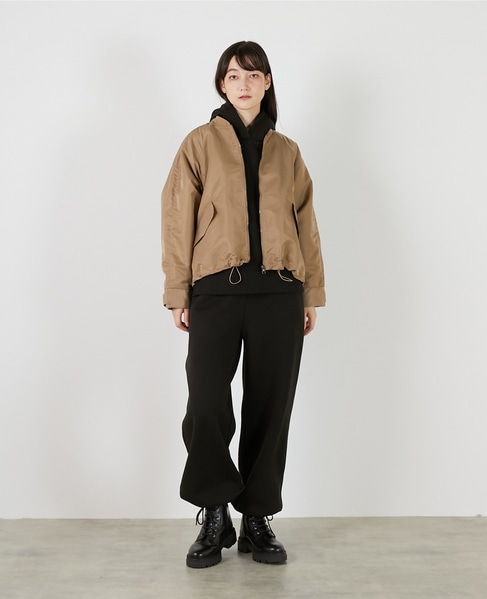 ナイロンドロストジップアップブルゾン 詳細画像 ベージュ 9