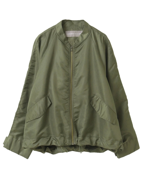 ナイロンドロストジップアップブルゾン 詳細画像 カーキ 11
