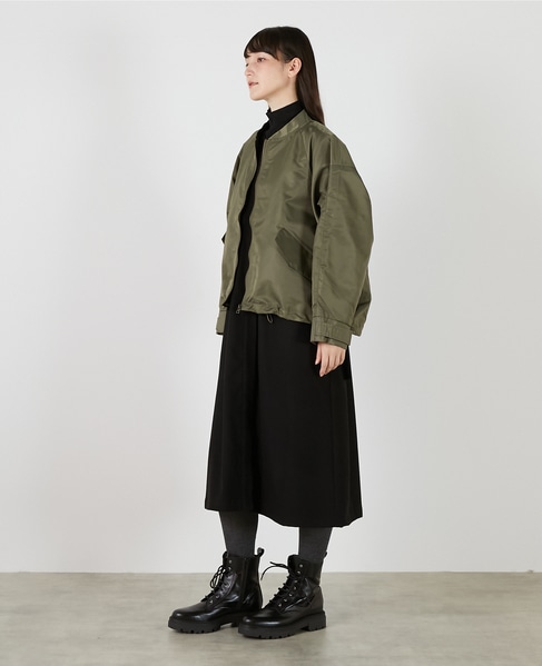 ナイロンドロストジップアップブルゾン 詳細画像 カーキ 3