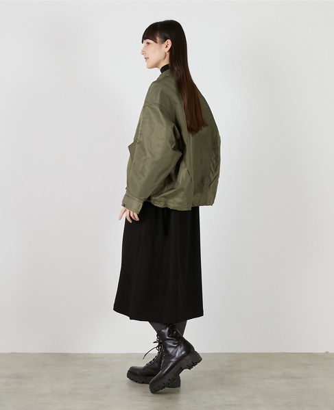 ナイロンドロストジップアップブルゾン 詳細画像 カーキ 4