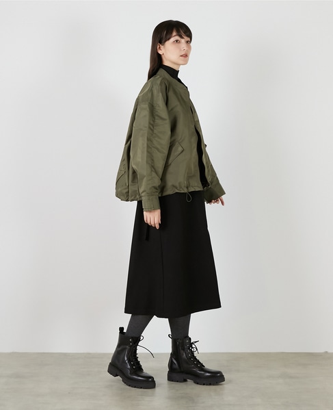 ナイロンドロストジップアップブルゾン 詳細画像 カーキ 8