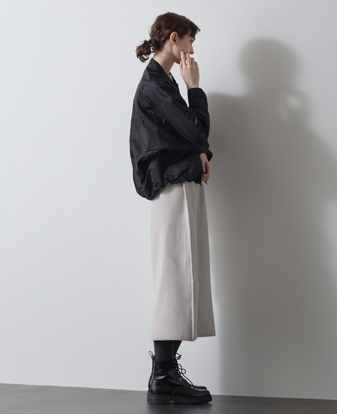 ナイロンドロストジップアップブルゾン 詳細画像 ブラック 3