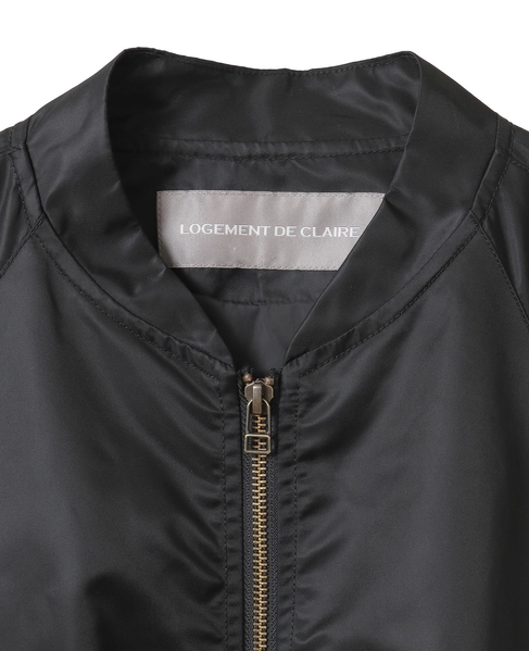 ナイロンドロストジップアップブルゾン 詳細画像 ブラック 6