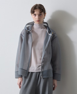 シースルージップアップパーカー