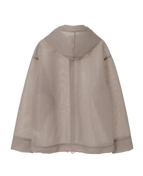 シースルージップアップパーカー 詳細画像 モカ 4