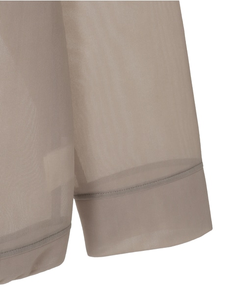 シースルージップアップパーカー 詳細画像 モカ 7