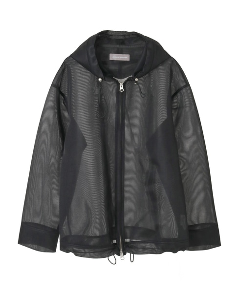 シースルージップアップパーカー 詳細画像 ブラック 10