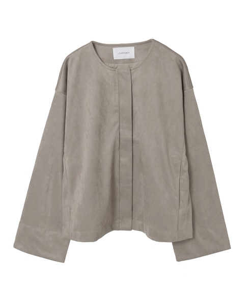 【LOURMARIN】クルーネック9分丈ブルゾン 詳細画像 グレー 10