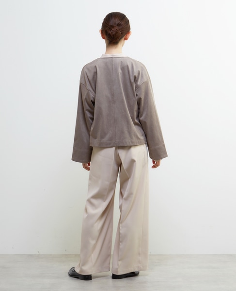 【LOURMARIN】クルーネック9分丈ブルゾン 詳細画像 グレー 6