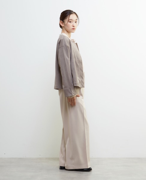 【LOURMARIN】クルーネック9分丈ブルゾン 詳細画像 グレー 7