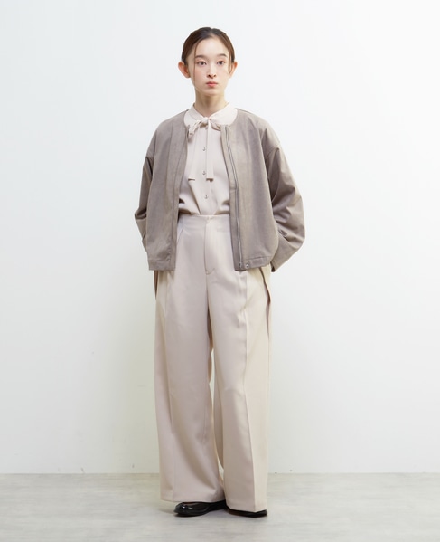 【LOURMARIN】クルーネック9分丈ブルゾン 詳細画像 グレー 9