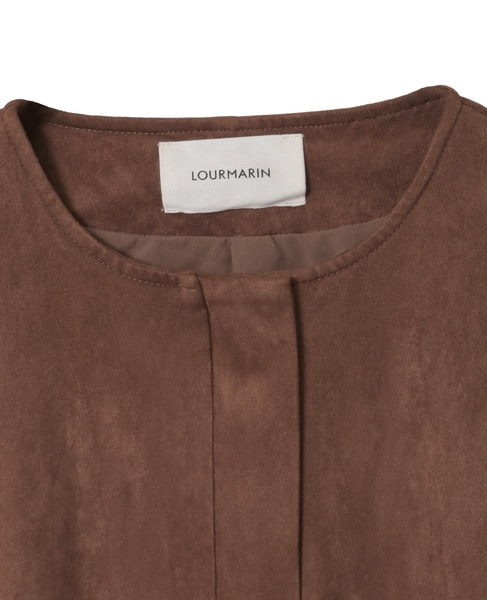 【LOURMARIN】クルーネック9分丈ブルゾン 詳細画像 ブラウン 6