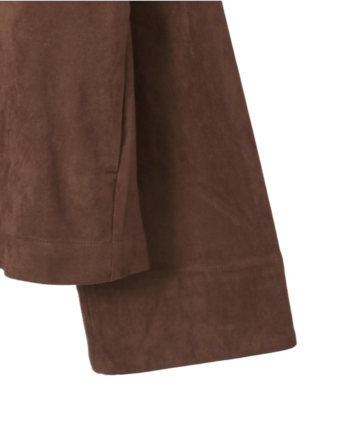 【LOURMARIN】クルーネック9分丈ブルゾン 詳細画像 ブラウン 8