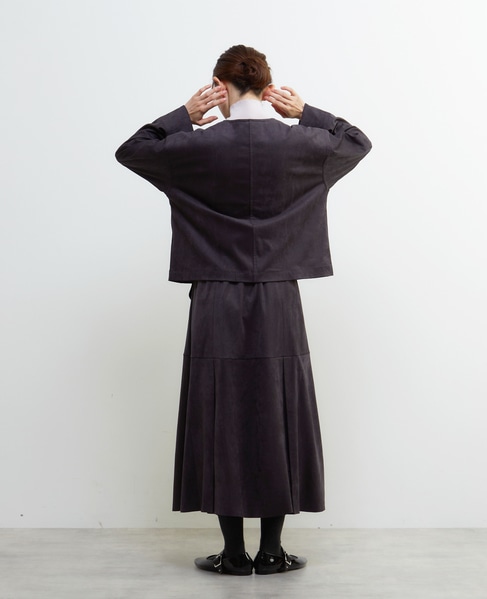 【LOURMARIN】クルーネック9分丈ブルゾン 詳細画像 チャコールグレー 6