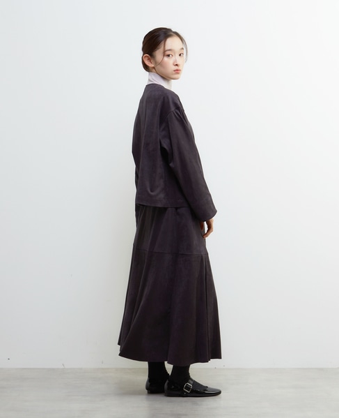 【LOURMARIN】クルーネック9分丈ブルゾン 詳細画像 チャコールグレー 7