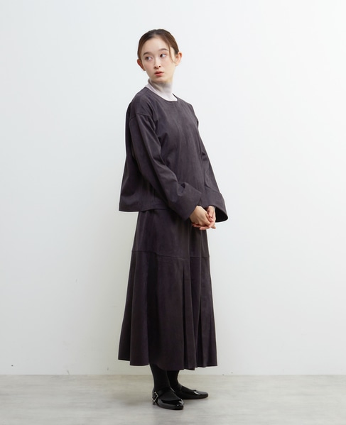 【LOURMARIN】クルーネック9分丈ブルゾン 詳細画像 チャコールグレー 8