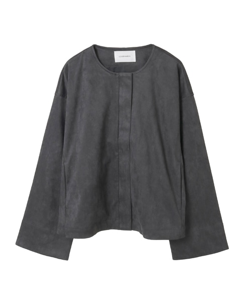 【LOURMARIN】クルーネック9分丈ブルゾン 詳細画像 チャコールグレー 9