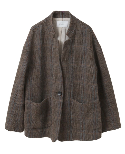 【LOURMARIN】ツィードジャケット 詳細画像 グレー 11