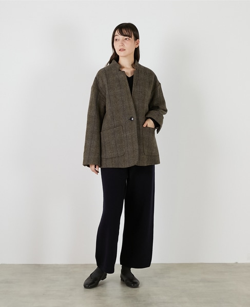 【LOURMARIN】ツィードジャケット 詳細画像 グレー 7