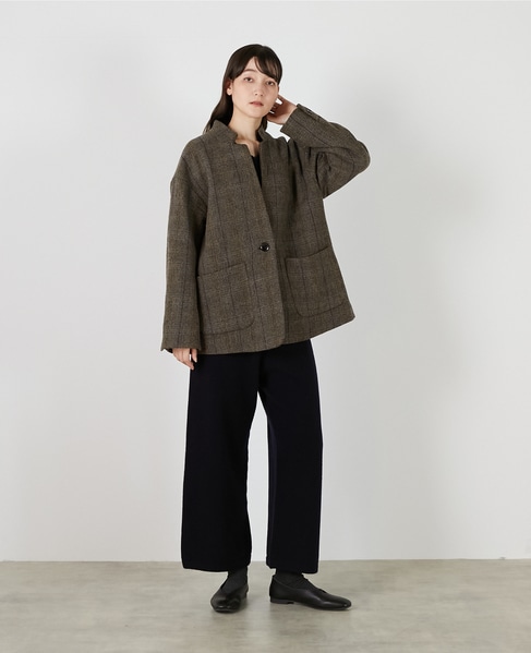 【LOURMARIN】ツィードジャケット 詳細画像 グレー 8