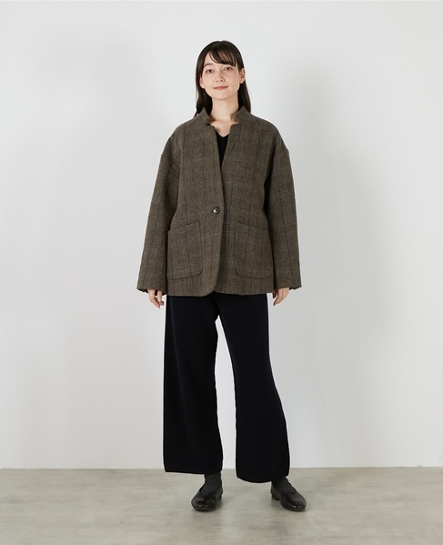 【LOURMARIN】ツィードジャケット 詳細画像 グレー 9