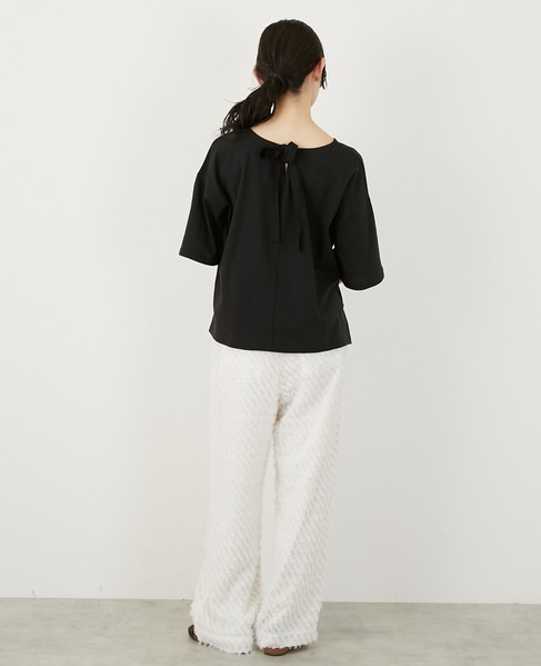 立体ジャガードイージーパンツ 詳細画像 オフホワイト 5