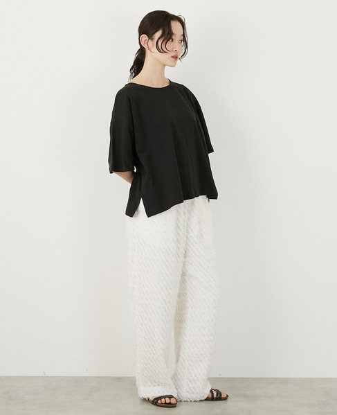 立体ジャガードイージーパンツ 詳細画像 オフホワイト 6