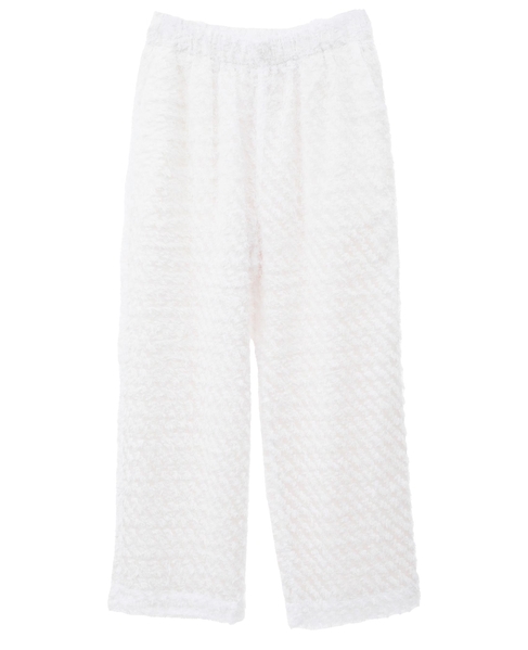 立体ジャガードイージーパンツ 詳細画像 オフホワイト 9