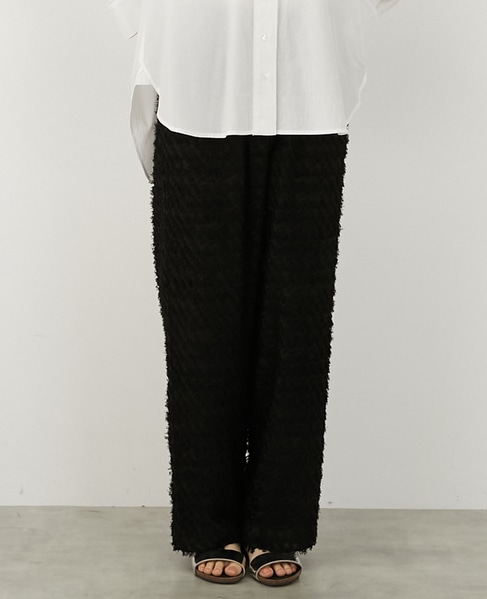 立体ジャガードイージーパンツ 詳細画像 ブラック 1