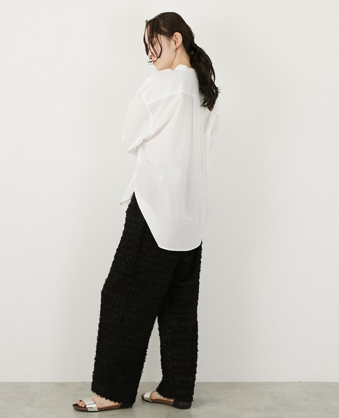 立体ジャガードイージーパンツ 詳細画像 ブラック 4