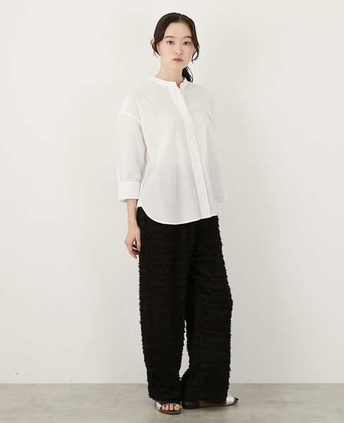 立体ジャガードイージーパンツ 詳細画像 ブラック 7