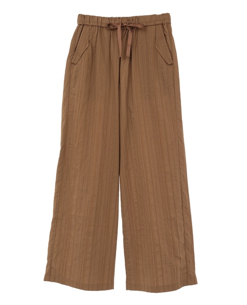 【LOURMARIN】ストライプイージーパンツ 詳細画像 キャメル 4