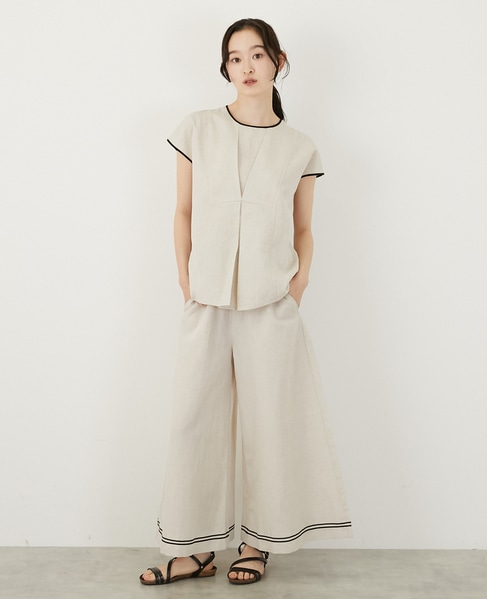 【LOURMARIN】マリンキュロットパンツ 詳細画像 キナリ 3