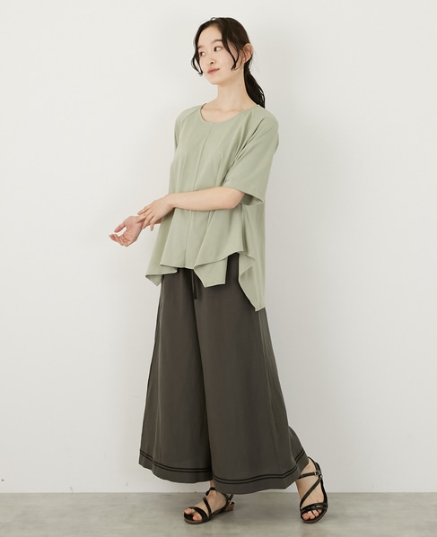 【LOURMARIN】マリンキュロットパンツ 詳細画像 チャコールグレー 3