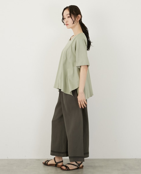 【LOURMARIN】マリンキュロットパンツ 詳細画像 チャコールグレー 4