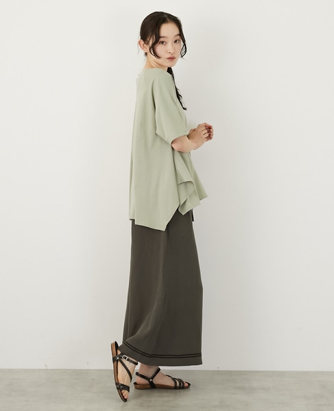 【LOURMARIN】マリンキュロットパンツ 詳細画像 チャコールグレー 8