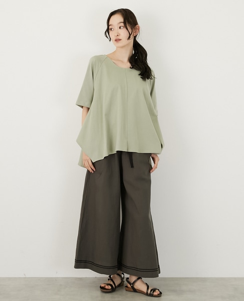 【LOURMARIN】マリンキュロットパンツ 詳細画像 チャコールグレー 9