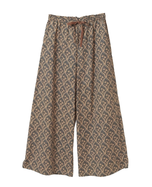 【LOURMARIN】コットンプリントドロストパンツ 詳細画像 ベージュ 4