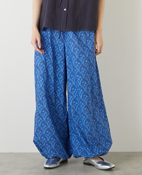 【LOURMARIN】コットンプリントドロストパンツ 詳細画像 ブルー 1