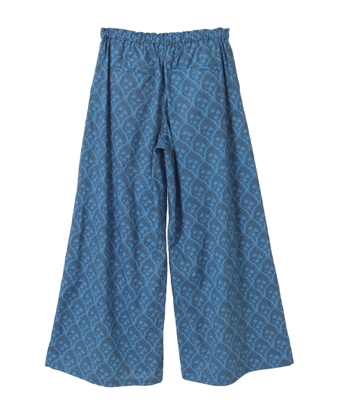 【LOURMARIN】コットンプリントドロストパンツ 詳細画像 ブルー 12