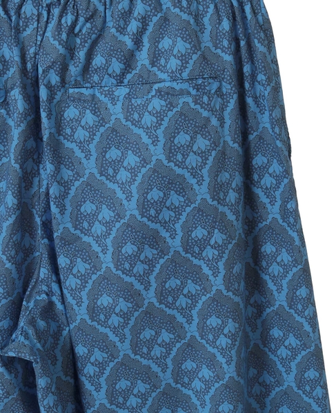 【LOURMARIN】コットンプリントドロストパンツ 詳細画像 ブルー 15