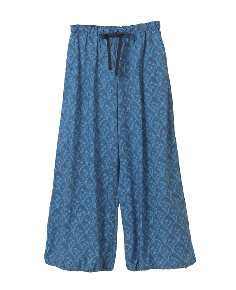 【LOURMARIN】コットンプリントドロストパンツ 詳細画像 ブルー 18