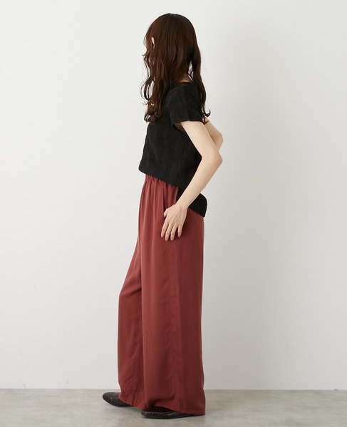 イージーストレートパンツ 詳細画像 ボルドー 4