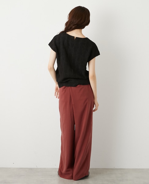 イージーストレートパンツ 詳細画像 ボルドー 5