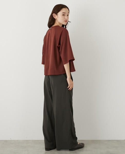 【LOURMARIN】タックイージーパンツ 詳細画像 スミクロ 6