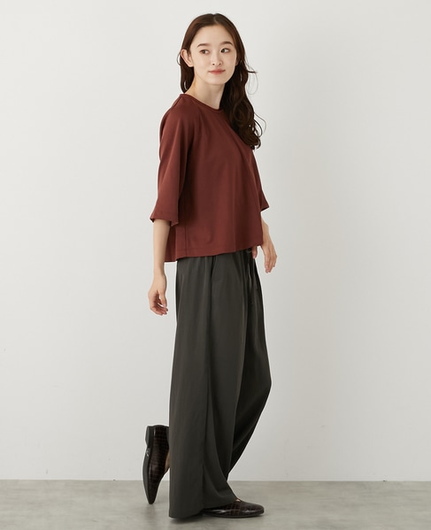 【LOURMARIN】タックイージーパンツ 詳細画像 スミクロ 8