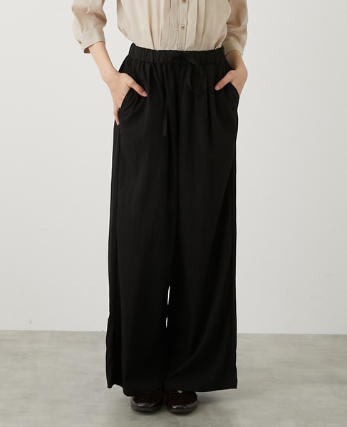 【LOURMARIN】タックイージーパンツ 詳細画像 ブラック 1