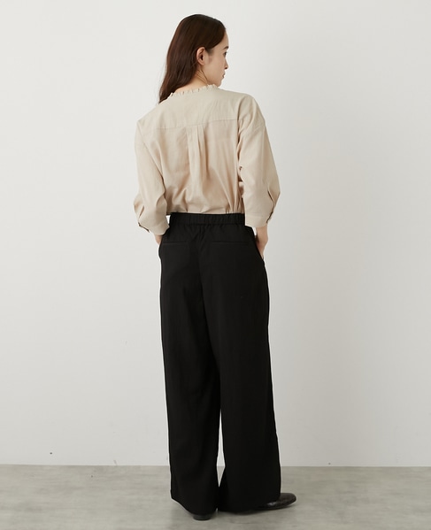 【LOURMARIN】タックイージーパンツ 詳細画像 ブラック 6